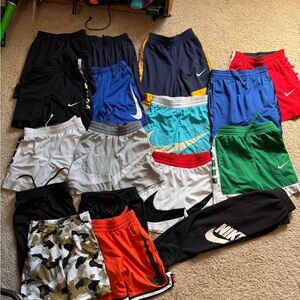 Boys lot of athletic shorts and shirt size 7